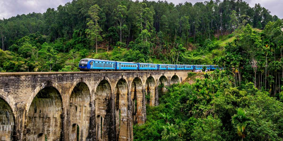 Sri Lanka's Nine Arch Bridge: A breathtaking feat of engineering, gracefully arching through the lush green hills